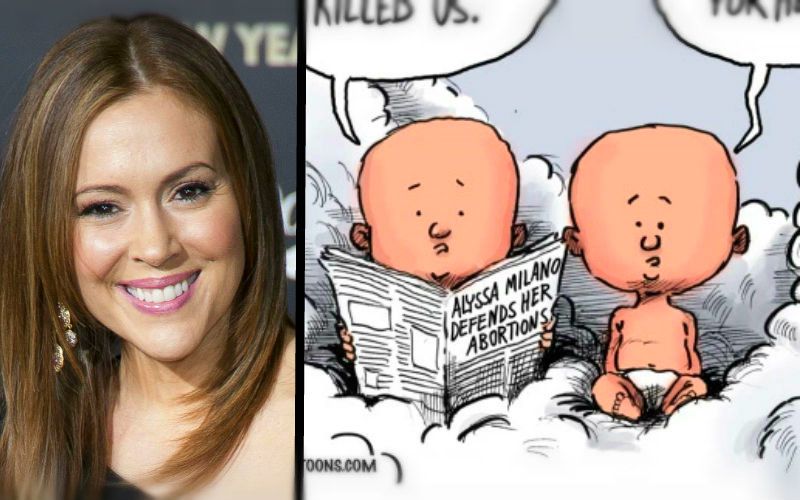 "Pray for Her": How Alyssa Milano's 2 Aborted Babies Feel, According to This Heartbreaking Cartoon