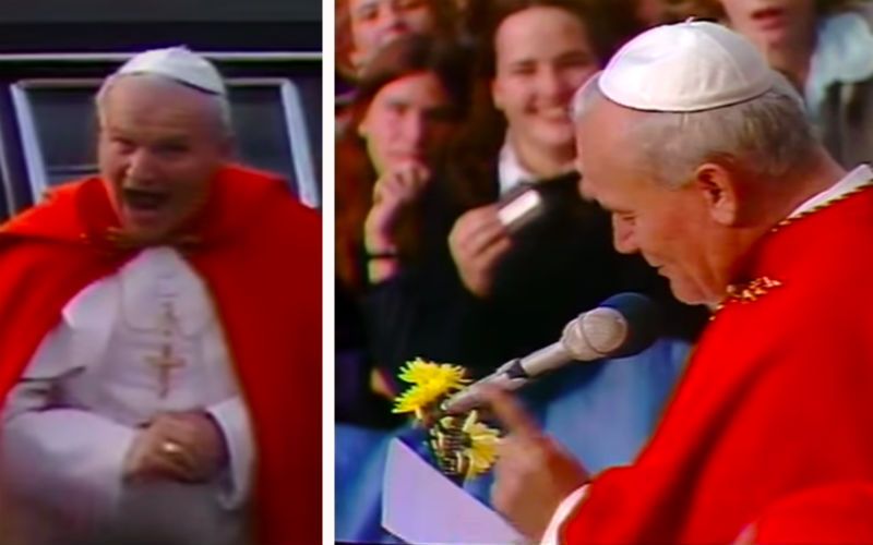 Watch St. John Paul II Inspire Univ. Students in Joy in Historic 1979 Message at D.C. Basilica