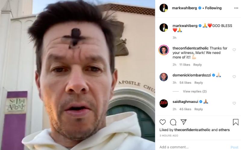 Mark Wahlberg Encourages Daily Holiness in Ash Wednesday Video: "Have a Beautiful Lenten Season"