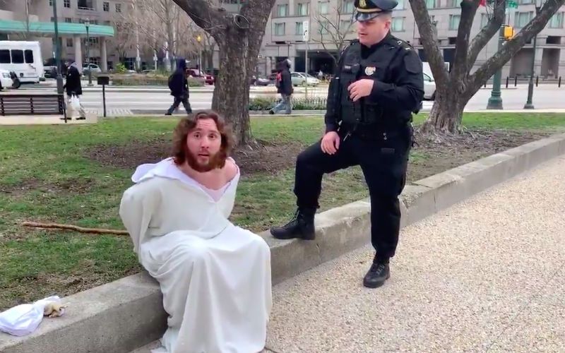 Man Dressed As Jesus Handcuffed & Kicked Out of Philadelphia Archbishop Installation Mass