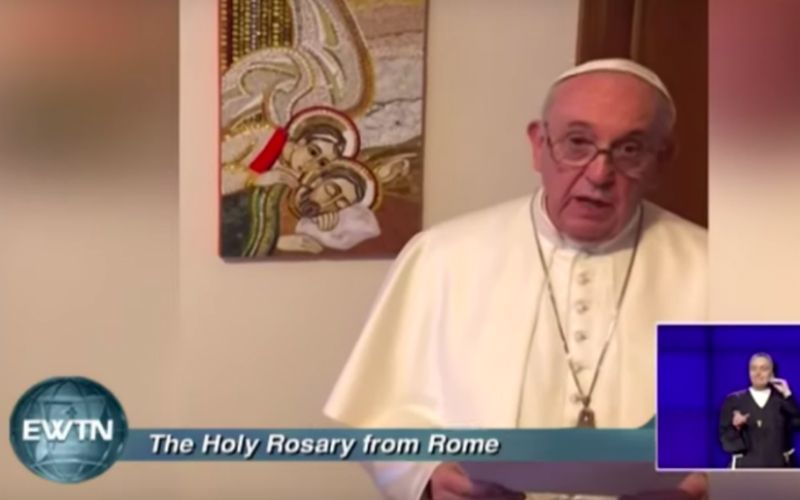 Pray the Rosary with Pope Francis From Rome for an End to the Coronavirus Crisis - Watch the Video Here!