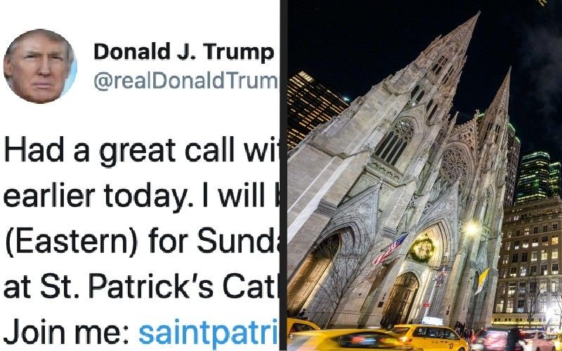 Pres. Trump Watches Mass Via Live-Stream at St. Patrick's Cathedral, Thanks Cardinal Dolan