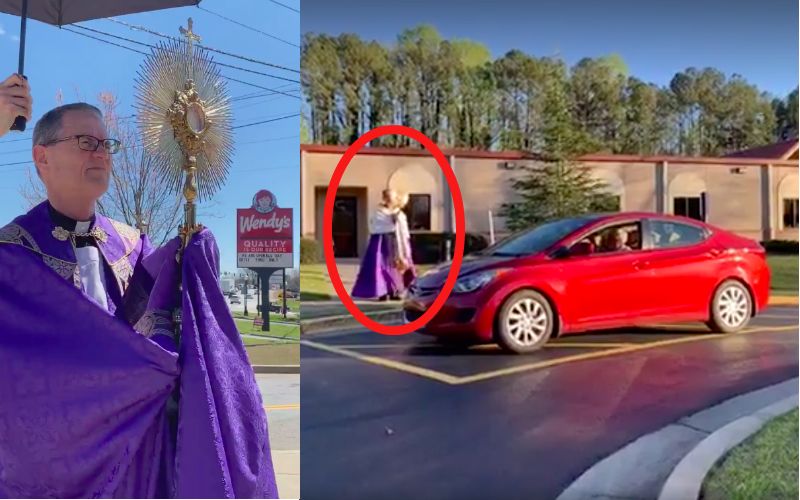 Priest Leads Over 20 Eucharistic Processions, Ends with Drive-Thru Benediction in Georgia City