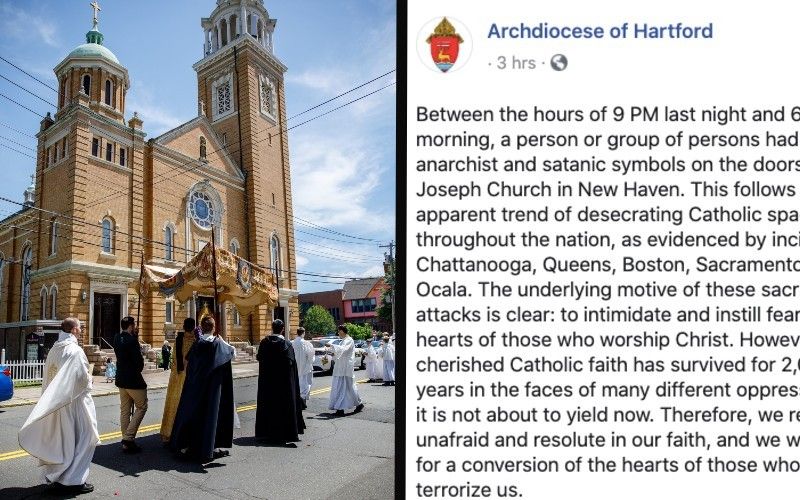 Church Closes After Vandals Paint Satanic Symbols on Outside of Connecticut Parish