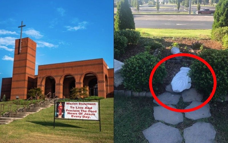 "Disturbing Attack on Catholicism": Vandals Behead Mary Statue at Tennessee Church