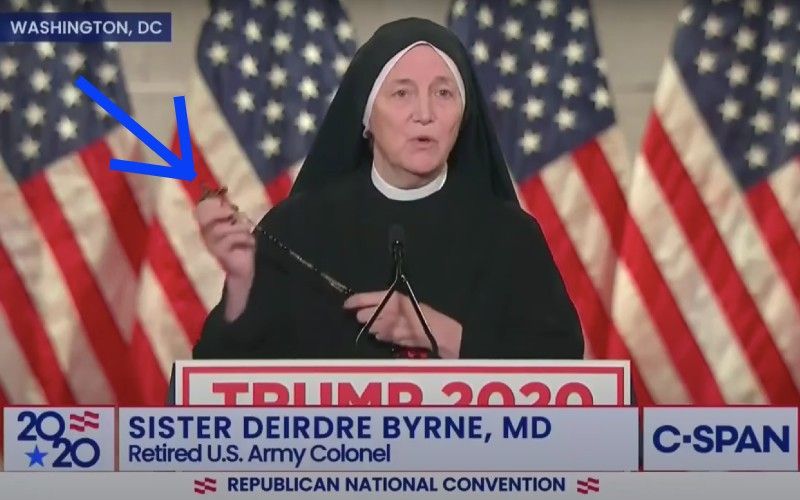 Sr. Deirdre Byrne at RNC Holds Up Rosary, Calls Out Biden for Supporting "Horrors" of Abortion