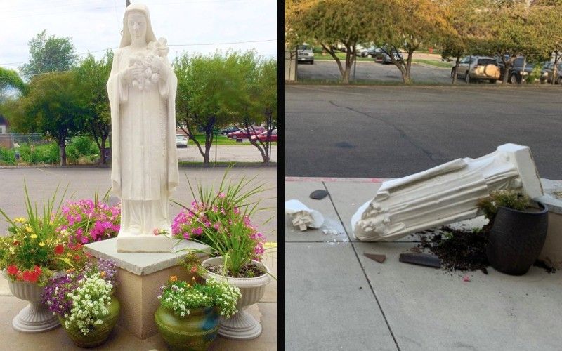 St. Therese Statue Beheaded, Church Robbed & Vandalized at Catholic Parish in Utah