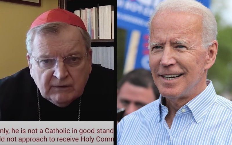 Cardinal Burke Says "Joe Biden is Not a Catholic in Good Standing," Should Not Receive Communion