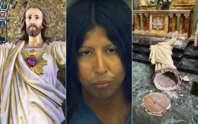 Jesus is the "Wrong Color," Says Man Jailed For Destroying Historic Sacred Heart Statue at Texas Cathedral