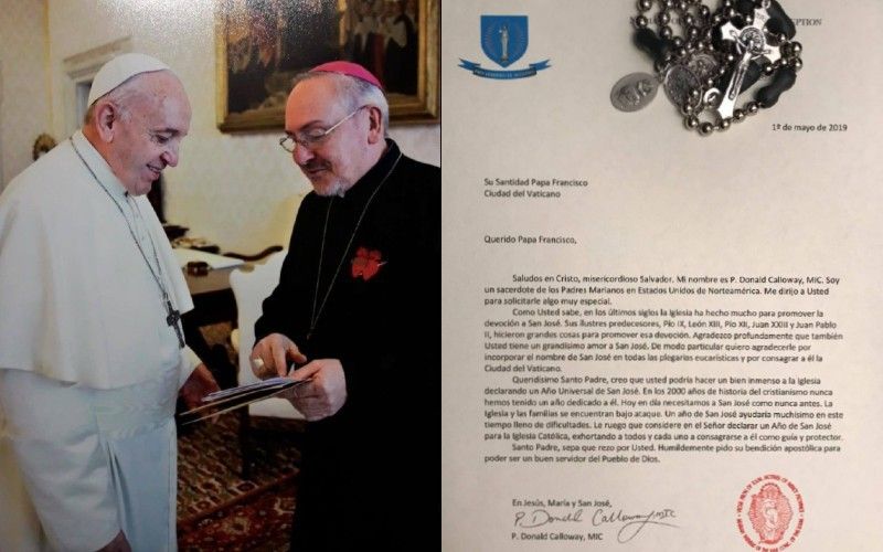 Revealed: Fr. Donald Calloway's Hand-Delivered Letter to Pope Requesting Year of St. Joseph