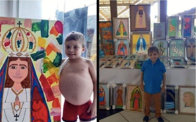 13-Year-Old Kidney Patient Creates Beautiful Catholic Paintings for Treatment Fundraising