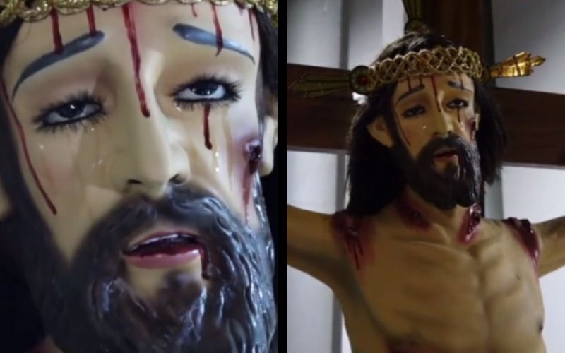 Statue of Christ Allegedly Weeps at Priest's Funeral: "He Looked Like He Was Alive"