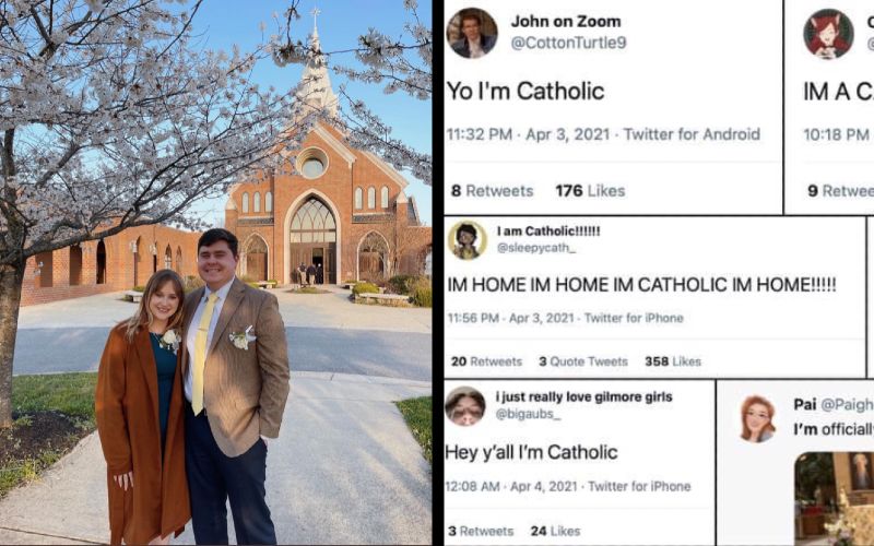 New Catholics Rejoice Online After Entering the Church on Easter: "The Feeling is Indescribable"