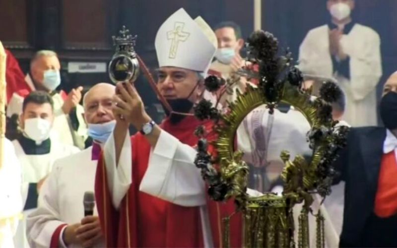 Blood of St. Januarius Miraculously Liquifies on Sept. 2021 Feast Day - See the Video!