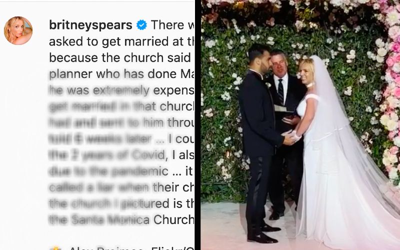 Britney Spears Responds After Catholic Church Says She Never Requested Wedding