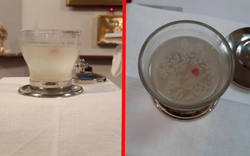 Is a Eucharistic Host Bleeding in Poland? Red Substance Appears After Priest Drops Host