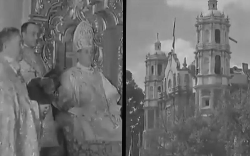 The Site Where Our Lady Appeared: Rare Footage of 1941 Mass at Our Lady of Guadalupe Basilica in Mexico