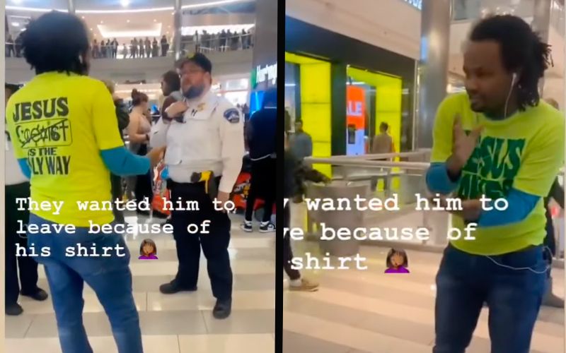 Man Wearing "Jesus Saves" Shirt Told to Remove It or Leave Mall in Minnesota (Video Inside)