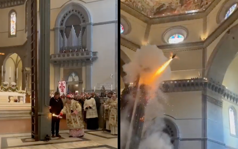 Fireworks in a Cathedral? The Ancient Easter Tradition of Catholics in Florence, Italy