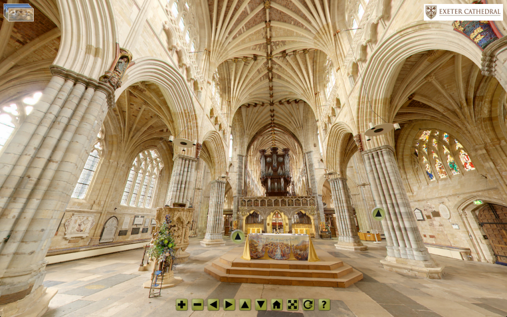 http://www.peterstephens.co.uk/virtual_tours/exeter-cathedral/2012/virtualtour.html