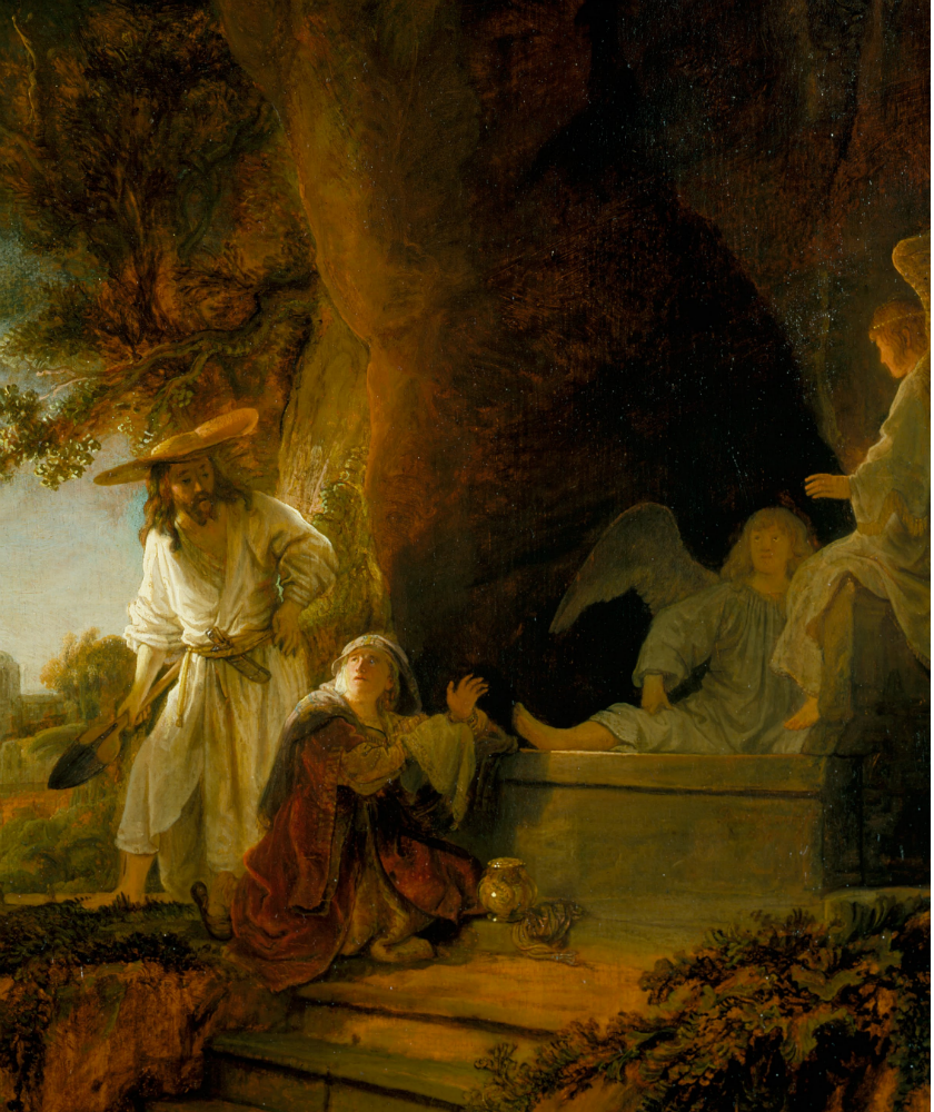Christ and St Mary Magdalen at the Tomb, by Rembrandt / Public Domain / Wikimedia Commons