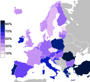10 Revealing Maps Of Religion In Europe Belief In God 300x274