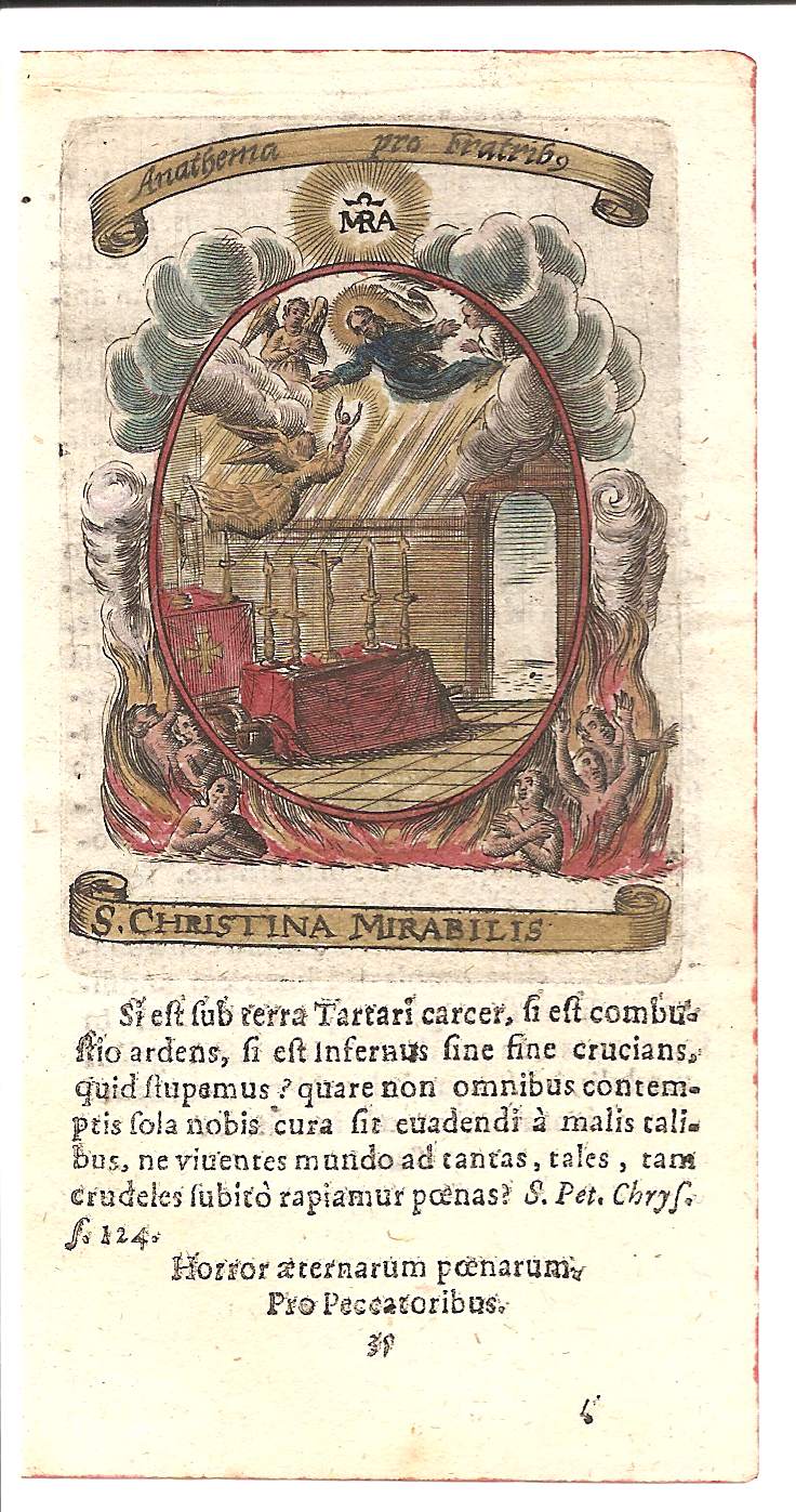 Her page in a 17th century calendar of saints. / Patrick3Lopez, Public Domain, Wikipedia