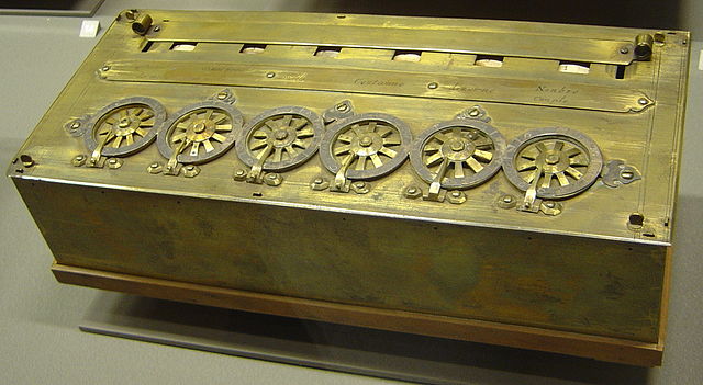 One of his mechanical calculators, or Pascaline. / © 2005 David Monniaux, Wikipedia