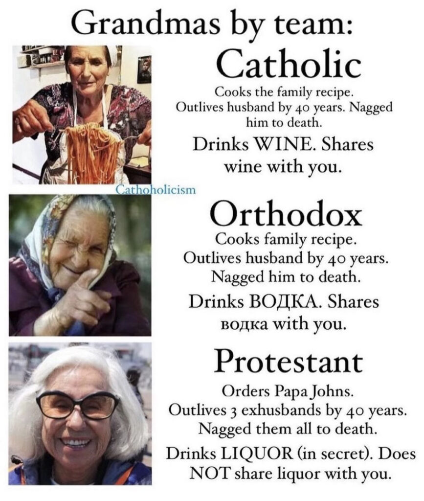 Catholic vs. Orthodox vs. Protestant How to Tell the Difference, in 10